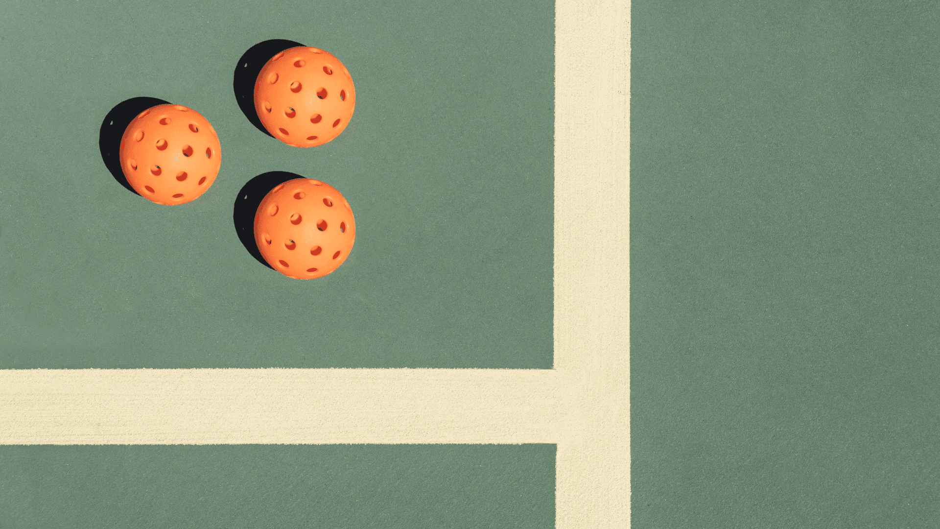 Pickleballs on a public court