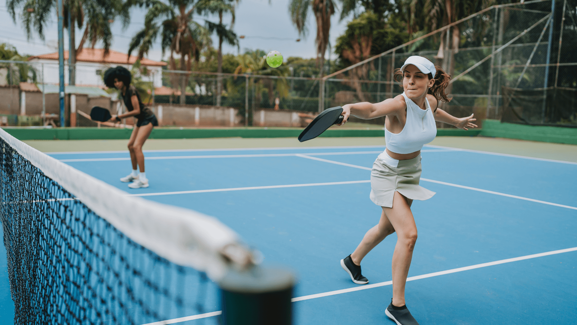 People playing on a public court